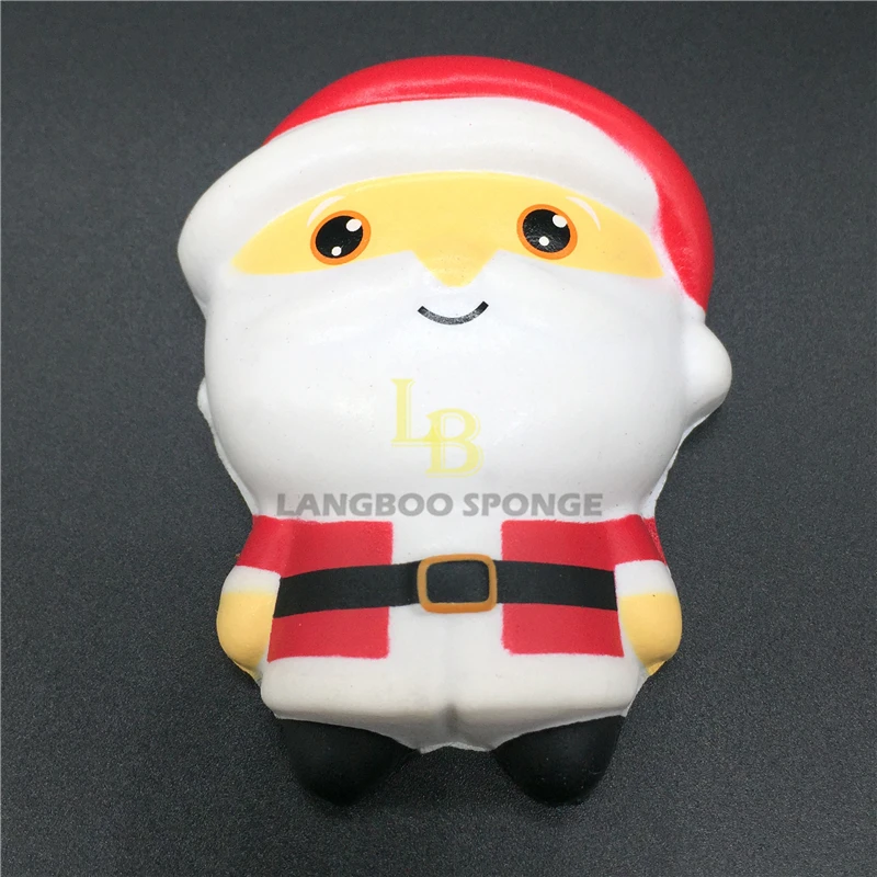 Fancy Christmas present doll soft PU foam Santa Claus toy for kid