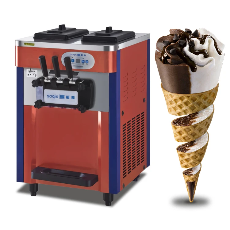 3 Flavors  ice cream machine  ABS + Stainless Steel ice cream freezer  Easy to Operate commercial ice cream machine