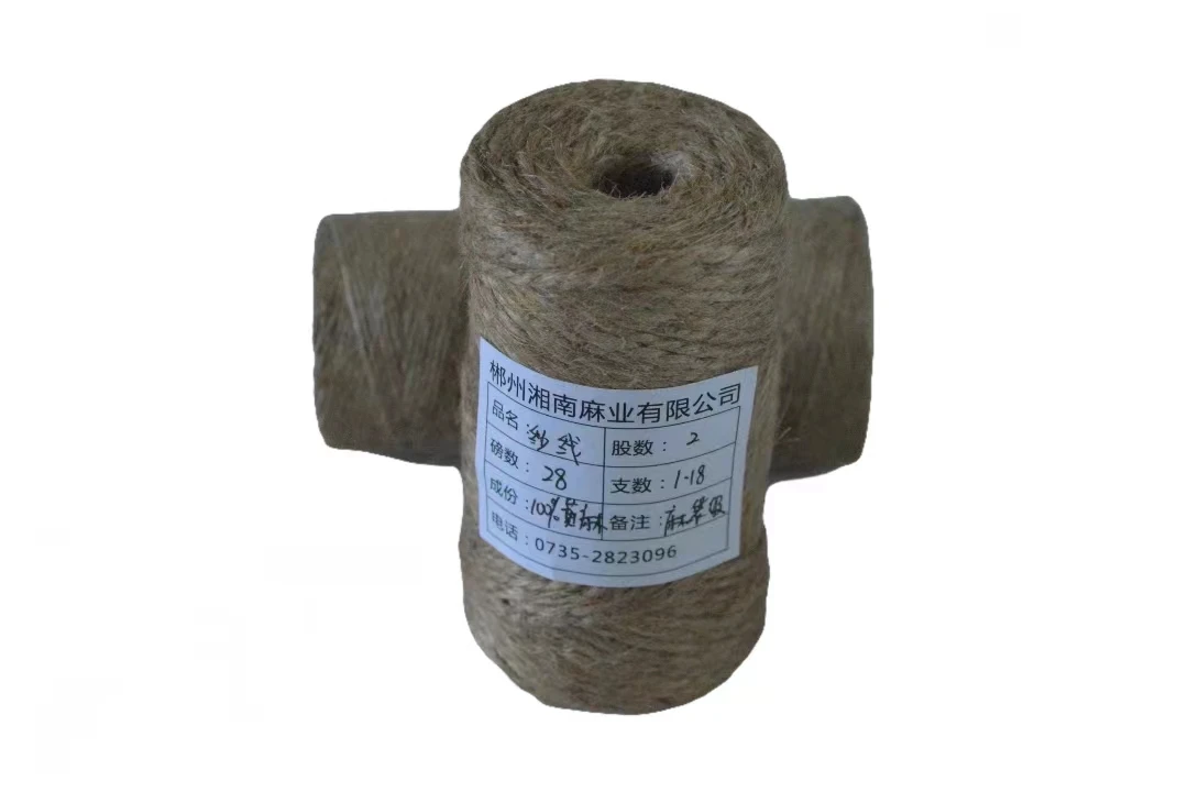 Low price reusable and washable standard quality eco friendly 100% braided jute yarn 28LBS/2PLY