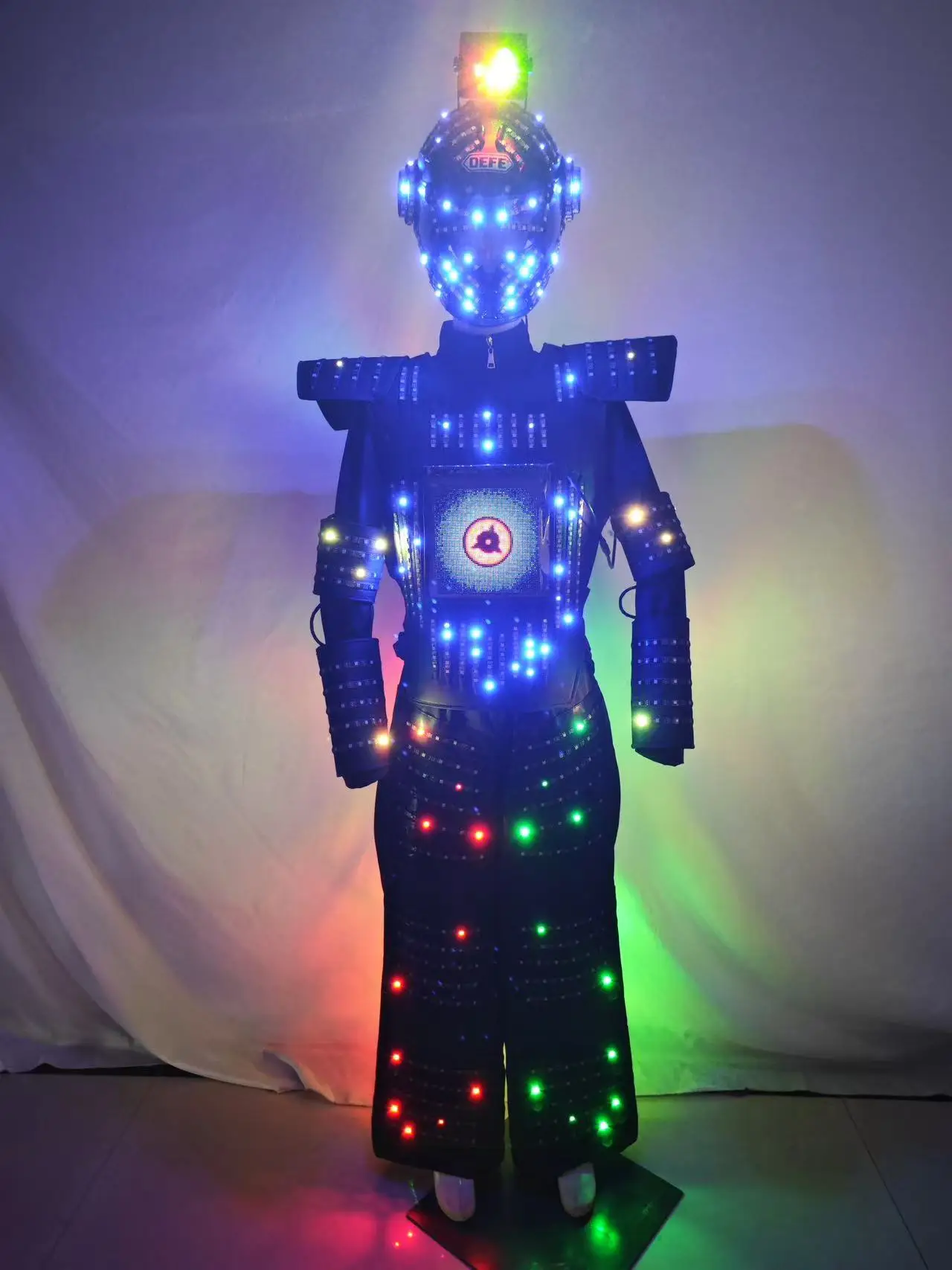 Unisex LED Show Costumes Luminous Robot Style Fashion Sets Stage Performance Christmas Celebration Nightclub DJ Party Dancing