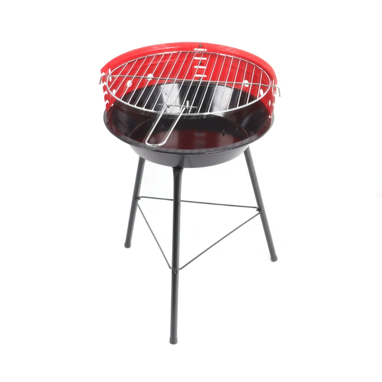14 Inch Charcoal Barbeque Tripod Simple Round Barbecue Grill Bbq Grill With Adjustable Cooking Height