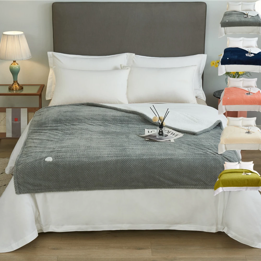 220V washable fluffy minky minky sherpa electric heated up throw blankets pad for winter bed twin queen king size