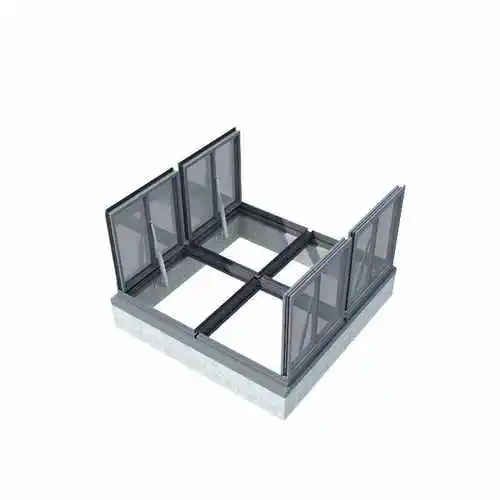 New arrival doubleglazing Seamless welding Screw machine skylight sunroof for Flat roof