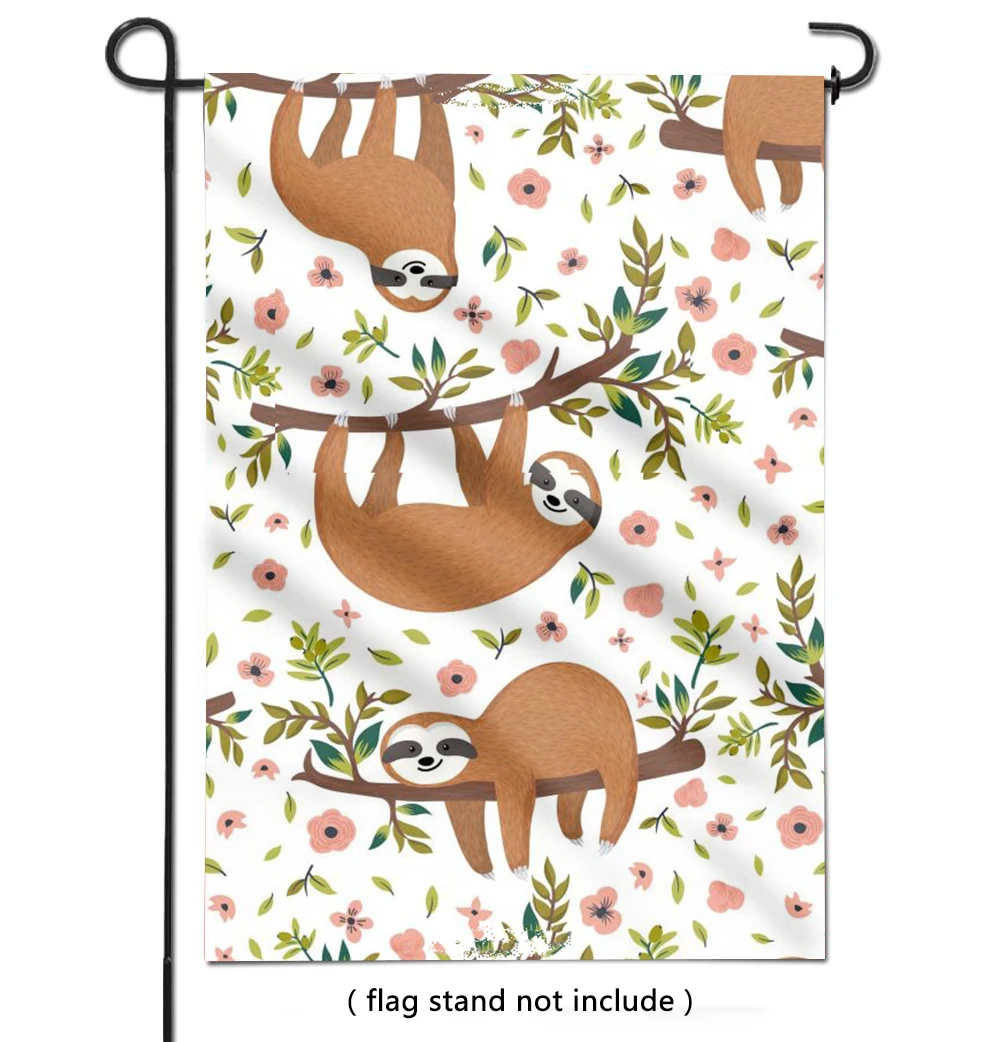 
Cute/Lovely/Funny Cartoon Animal Sloth 3D Print Garden Flags For Home Decor 1 Pcs Wholesale Drop Shipping For Yard Garden Home 