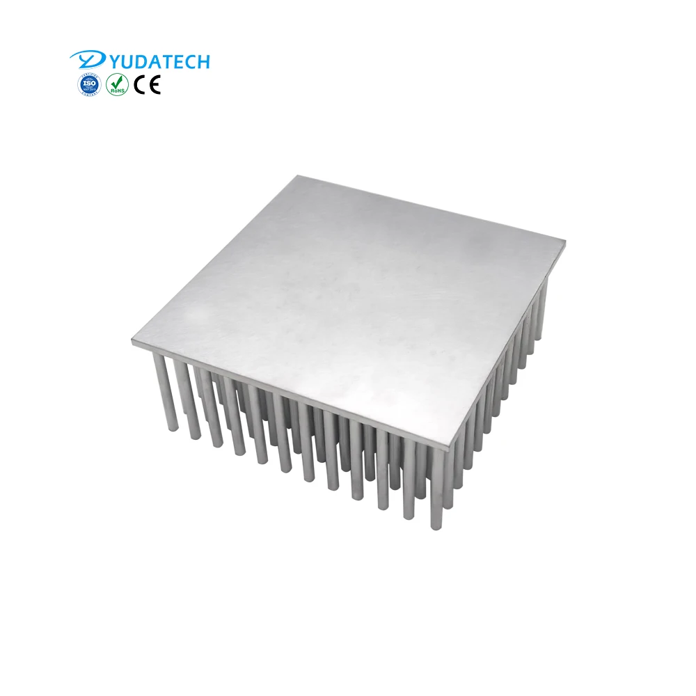 Customized LED Cylindrical Fin Heatsink Anodized Aluminum Cold Forged Pin Fin Heat Sink