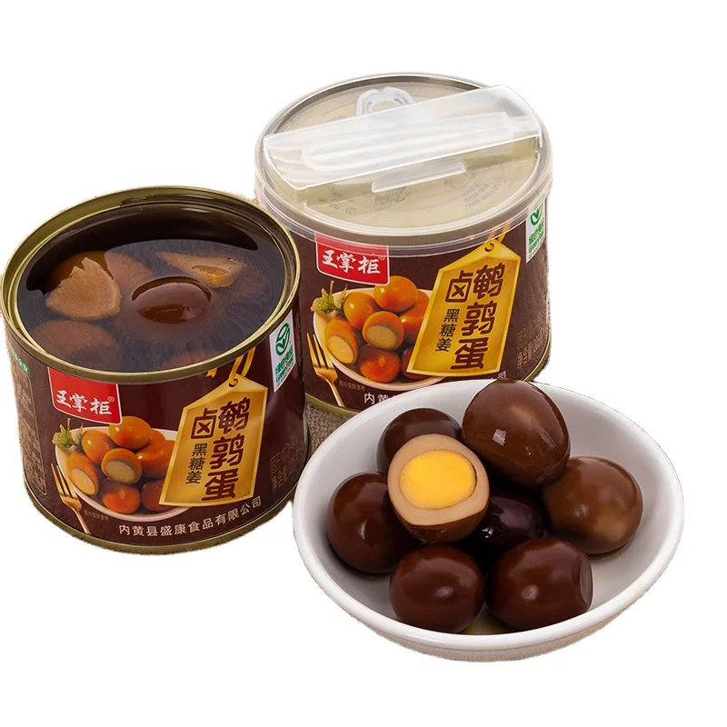 Canned food of caned fresh quail eggs  China wholesale Canned Quail Eggs in Water for sale