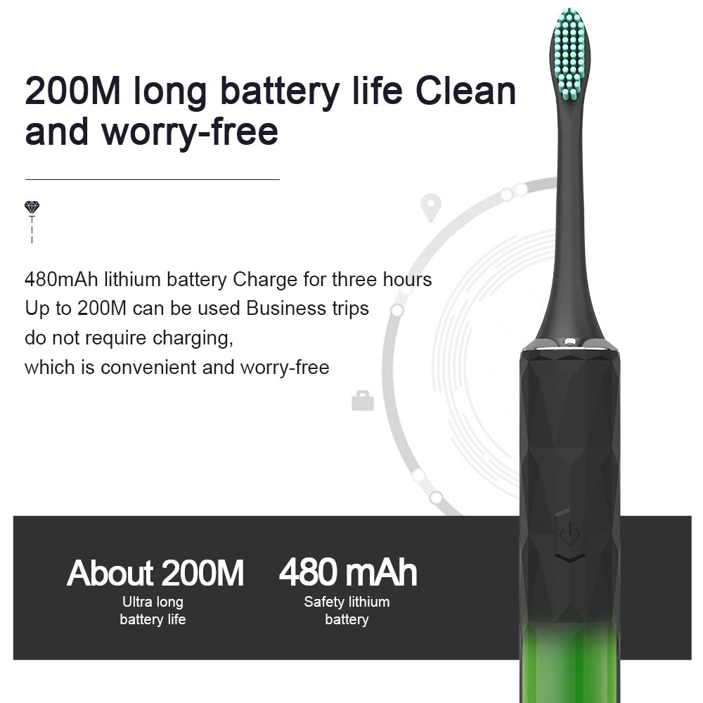 
dental ultrasonic scaler 2 Useful Head Rechargeable smart tooth brush electronic sonic electric toothbrush 