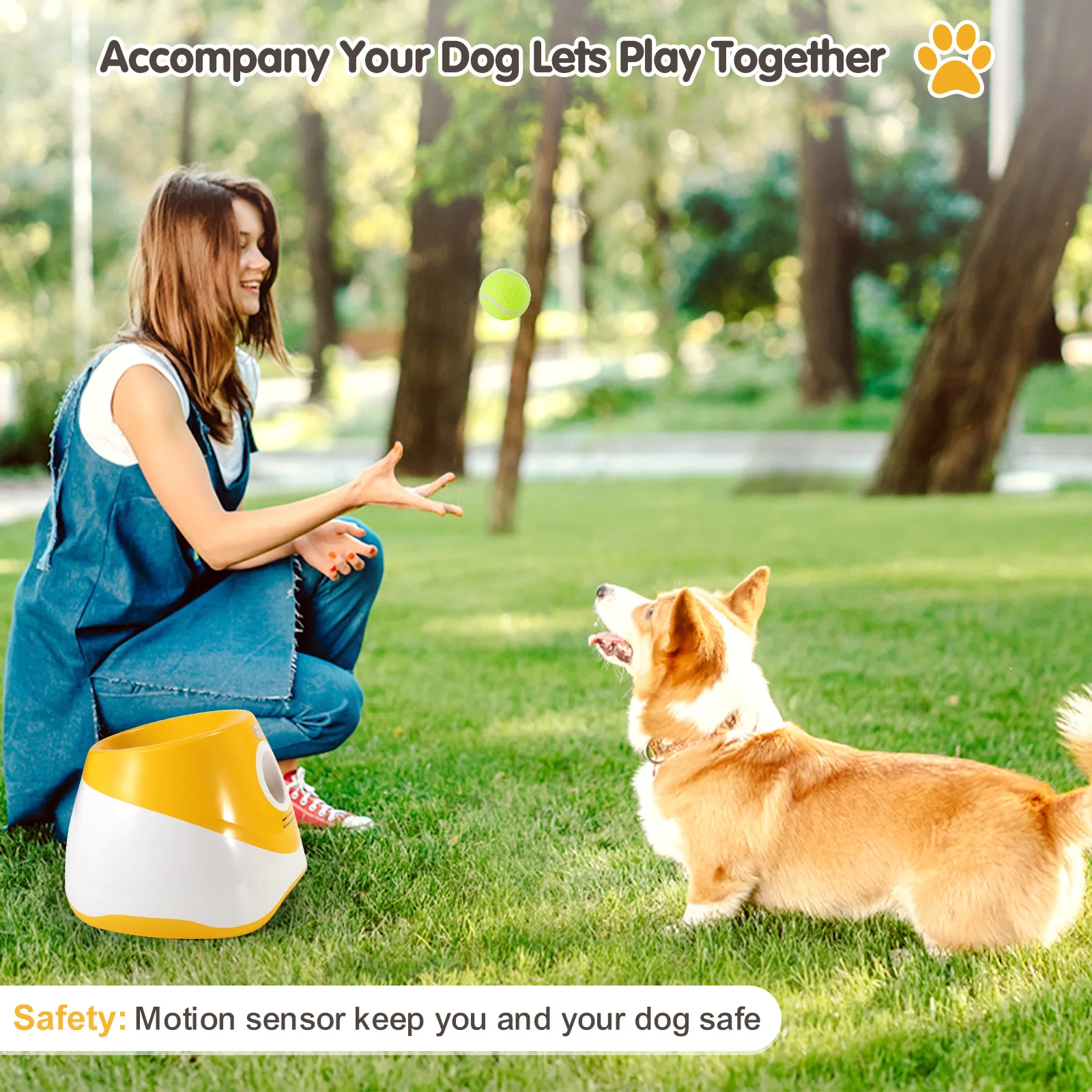 Wholesale Outdoor Pet Automatic Tennis Ball Launcher Dog Training Toys Interactive Fetch Throwing Ball Machine