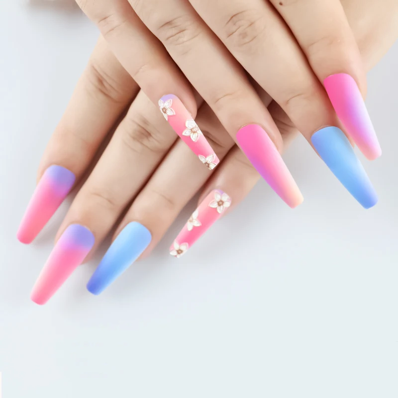 Festival Concert Bar Nightclub Luminous Ballet nail with flat tip and water drop