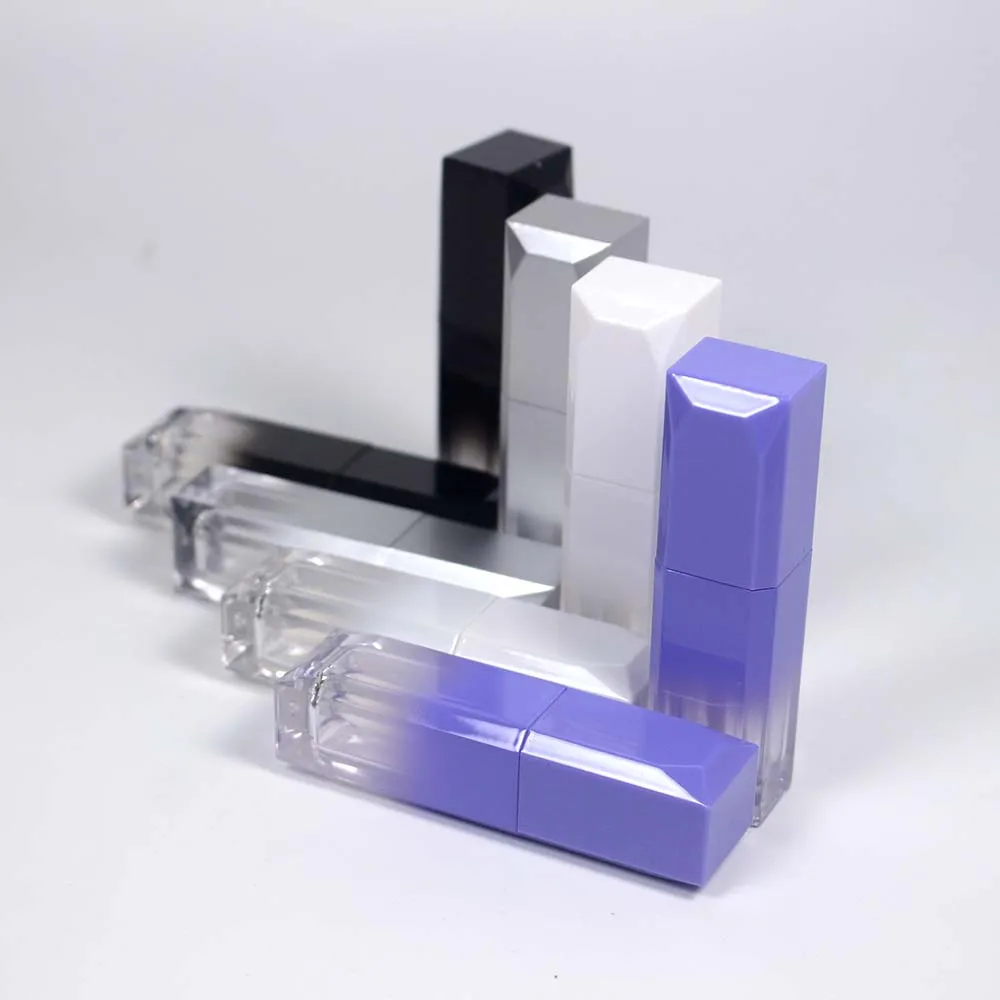 5ml  quadrate  Gradient lip gloss tube Many colors glossy empty tube retail and wholesale