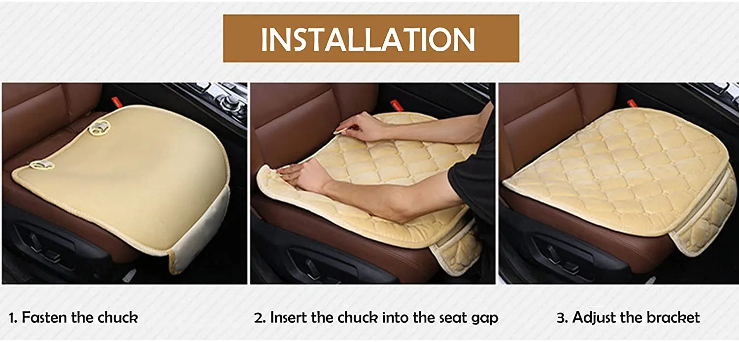 Anti-Slip Rubber Bottom With Storage Bag Premium Comfortable Memory Foam Driver Seat Back Cushion Car Seat Cushion