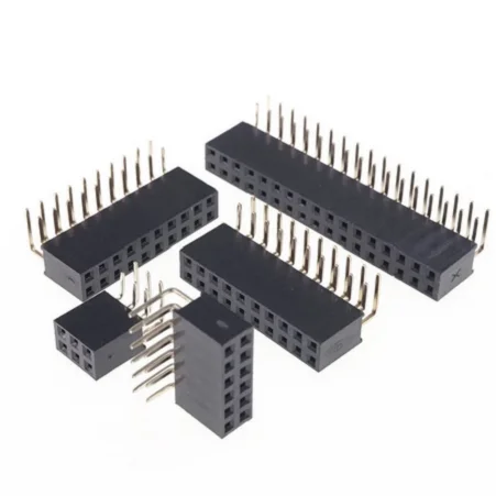 90 Degree 1.27mm Machined Electrical 12pin Plug Pin Header 180 Ph2.0 Female Straight Round Header Pins Smt Connector