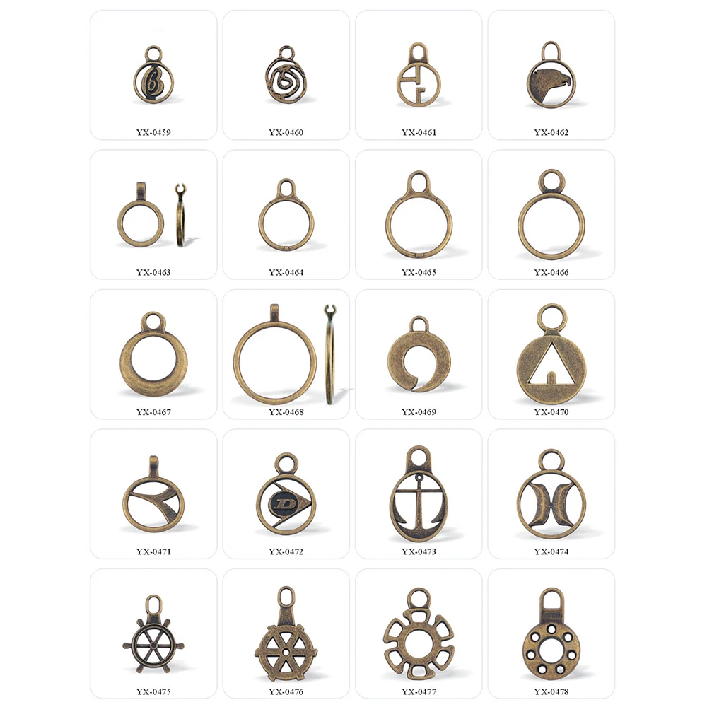 
YUANXING Custom Size #3 #4 #5 #8 # 10 Zinc Alloy Metal Round Pull Ring Zipper Puller For Handbag 