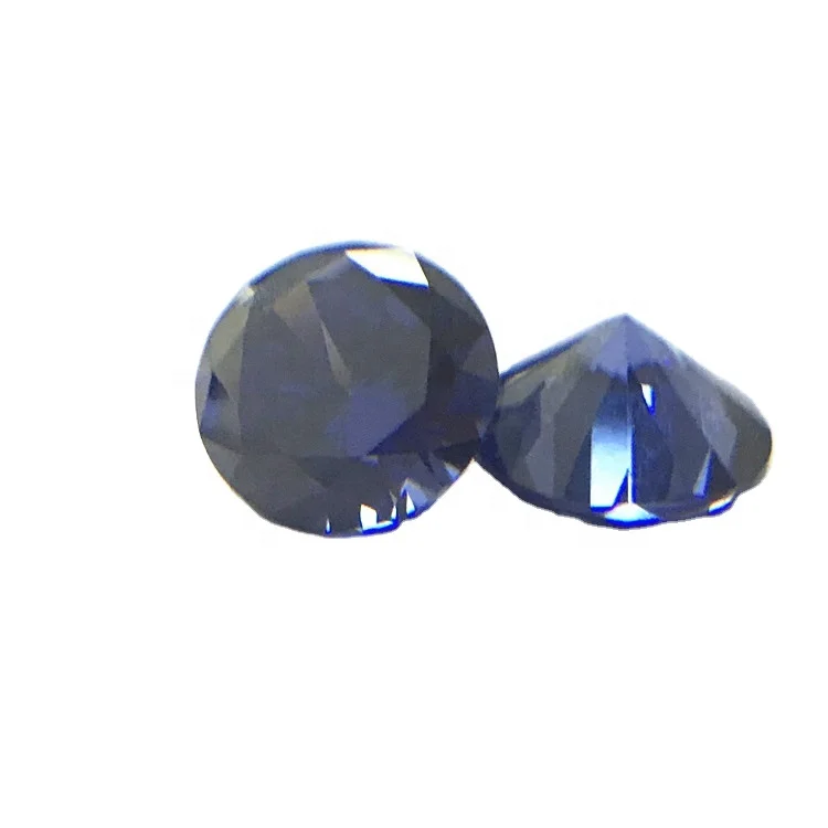 Synthetic cubic zirconia gemstone niel gems cz dark blue zircon round cutting loose stone tanzanite prices