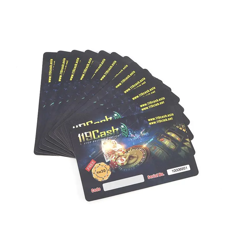 Custom design lottery scratch cards  lottery game card printing factory in china