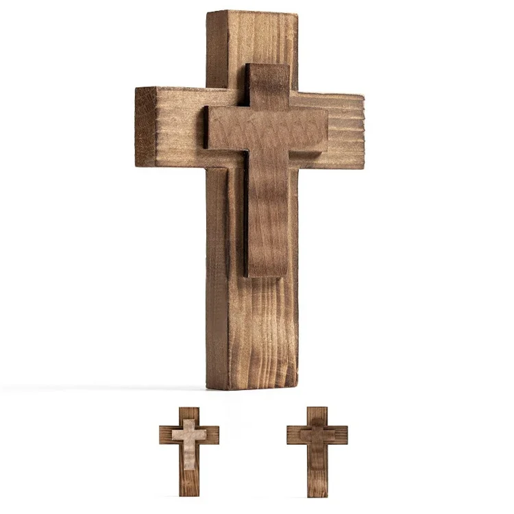 Высококачественный Прочный Подарочный материал из массива дерева, крест, Рождественский домашний декор