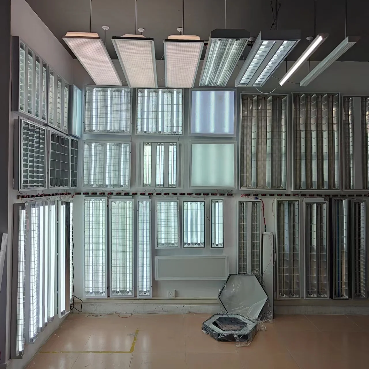 Easy Install 2ft grille light 30x60 300x600mm louver fitting grille lamp fluorescent light 9w 18w t8 emergency grill light