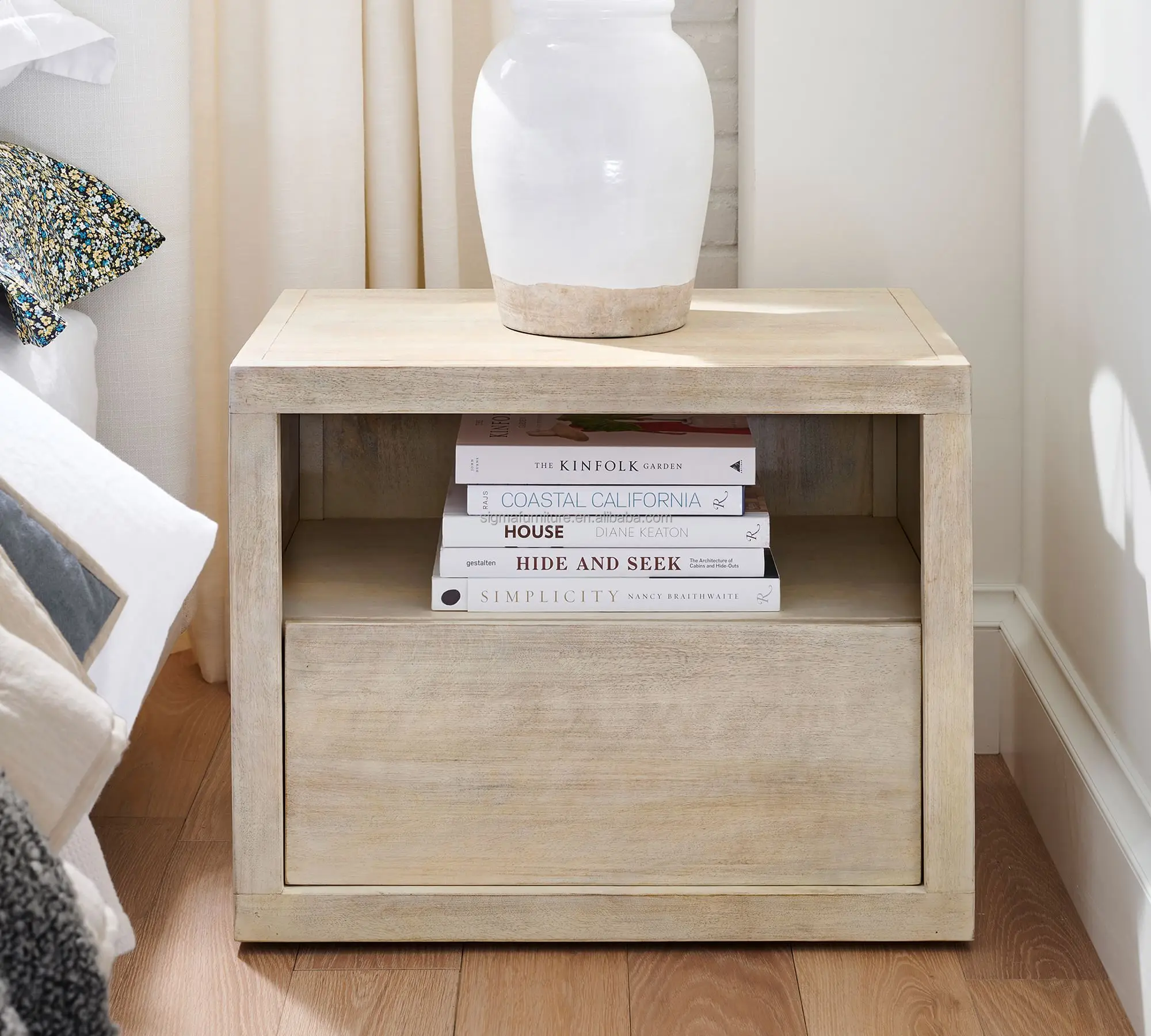 modern bedroom furniture wood nightstand cabinet bedside table cupboard