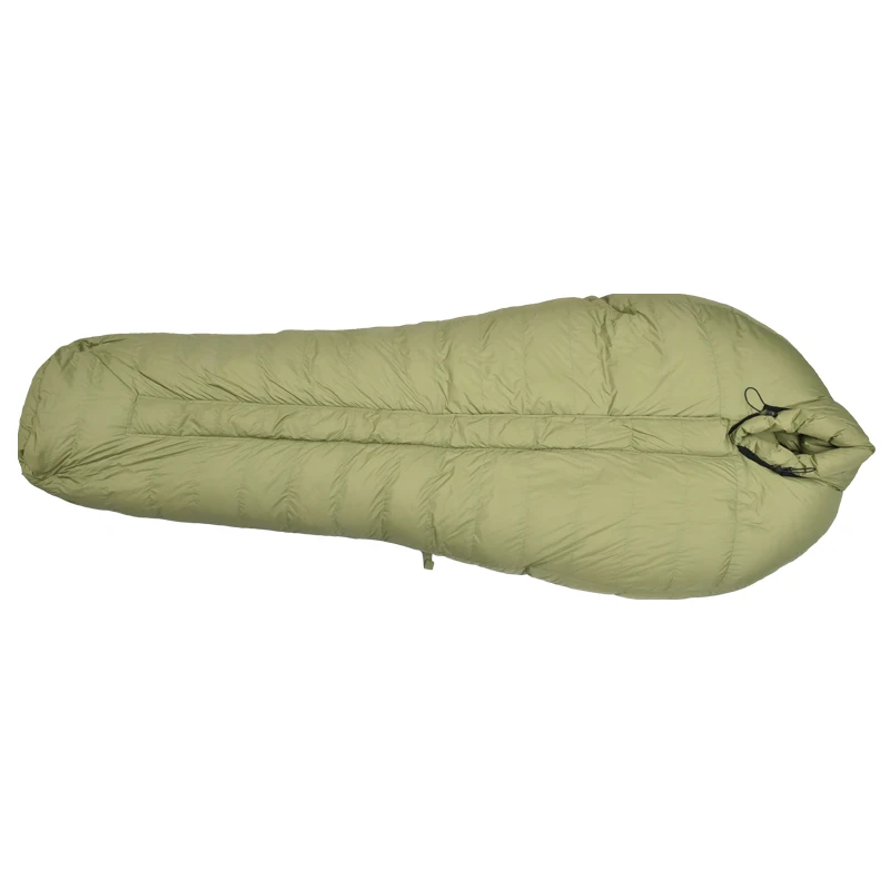 Goose Down Outdoor Camping Down Sleeping Bag Olive Green Down Sleeping Bag