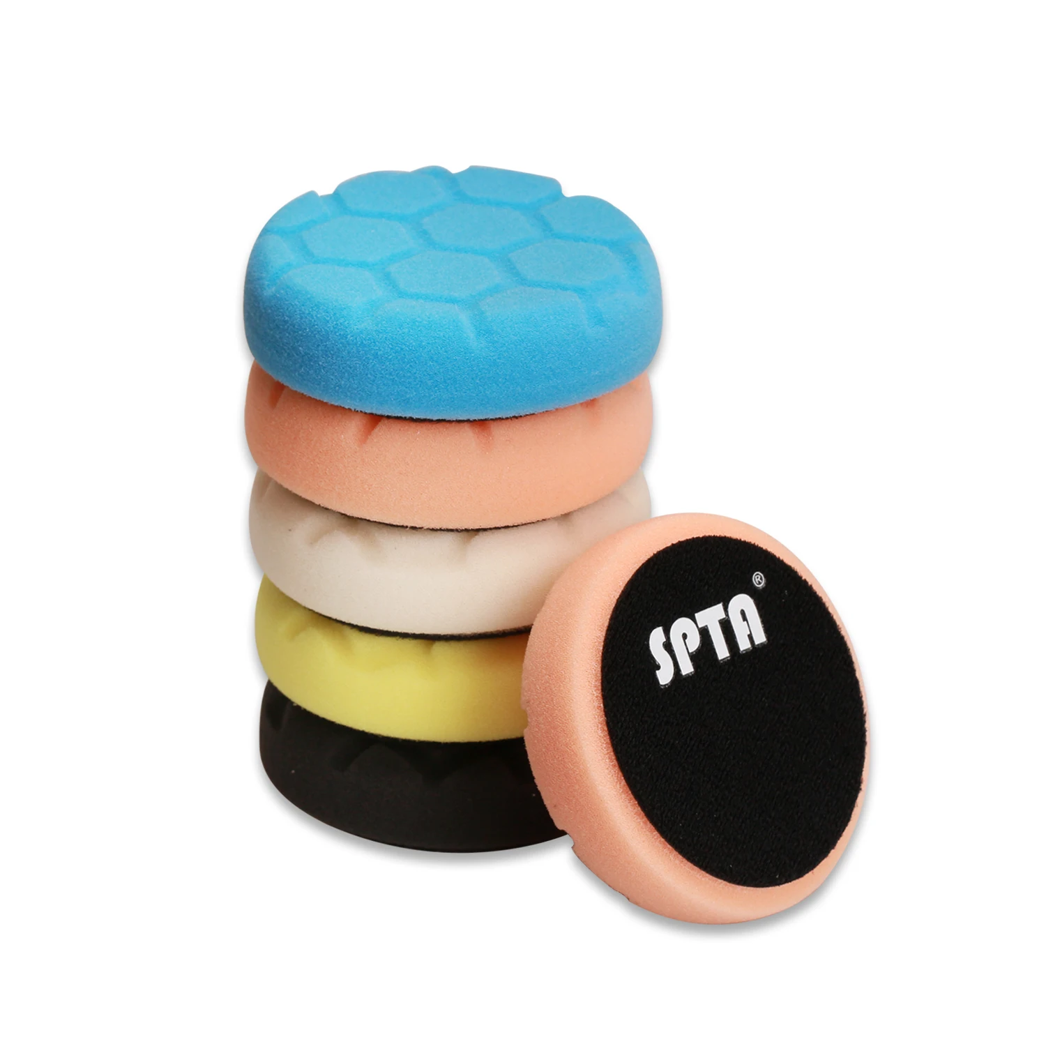 SPTA 3 inch RO/DA Polisher Use Car Polishing Pads Kit for Car Detailing