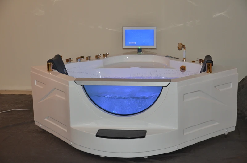 cheap bathtub&whirpools turkish bath european style two person fm radio massage corner whirlpool bathtub