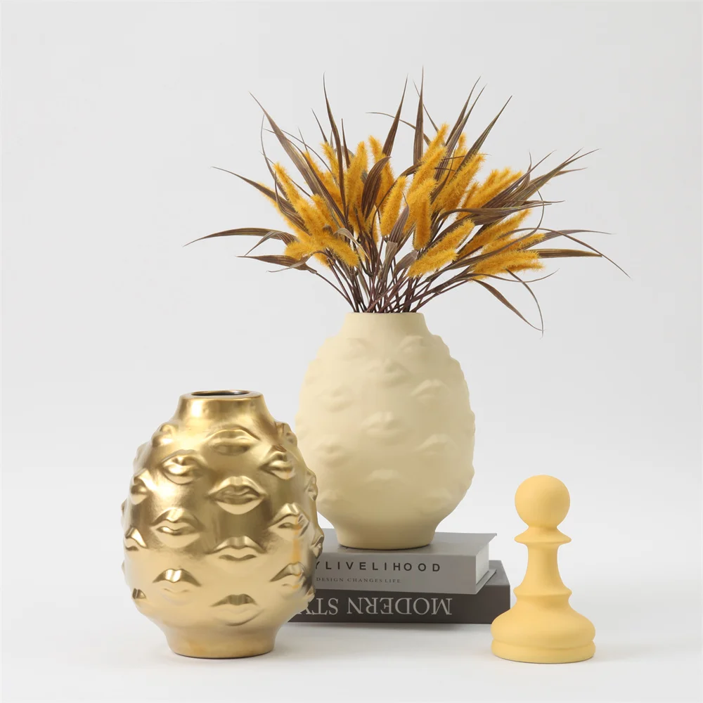 america ceramic home decoration Jonathan Adler design lip vase