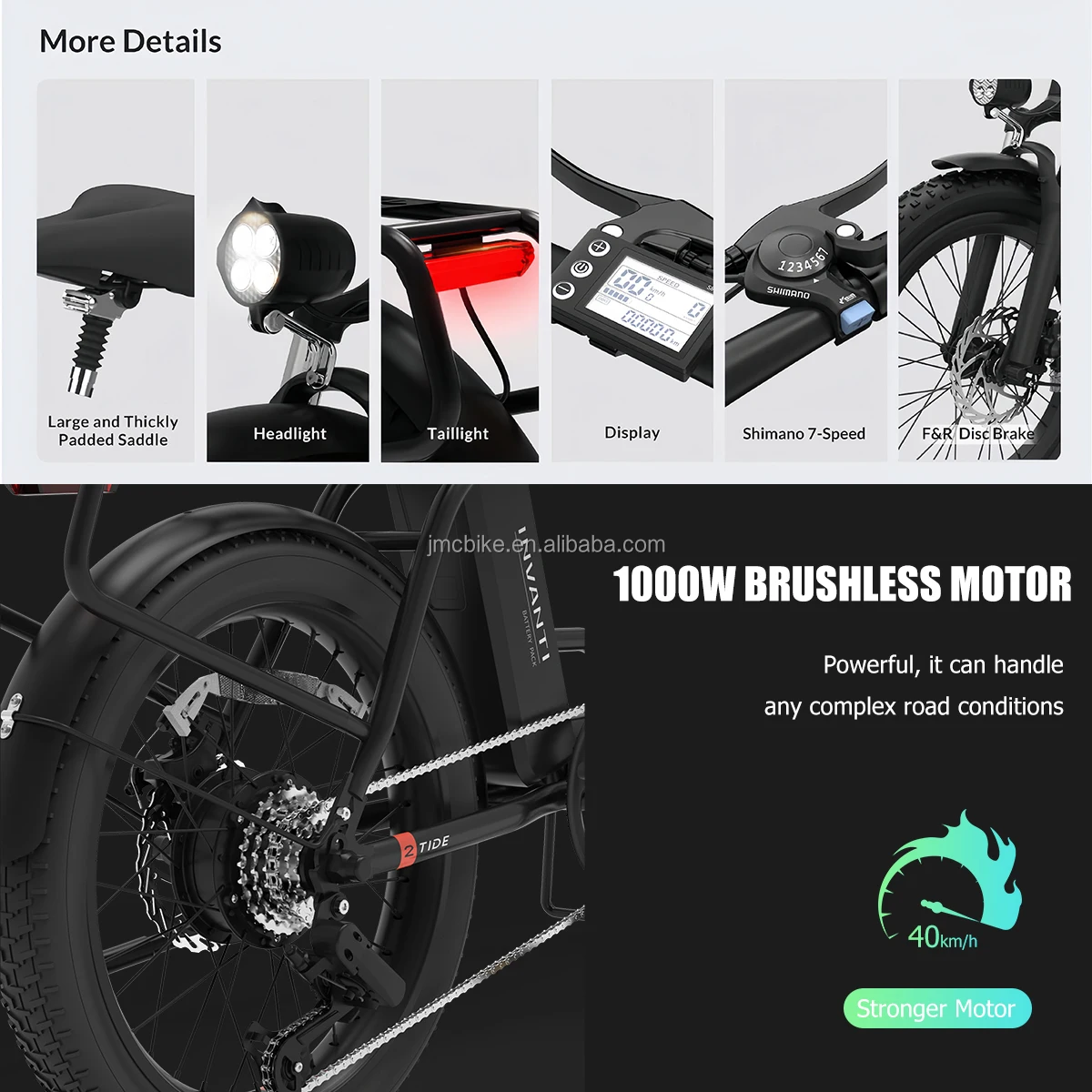 L20 Direct Factory 500W 48V Motor Full Suspension Foldable Ebike 2 Wheels 20' Fat Tire Retro Electric Bike