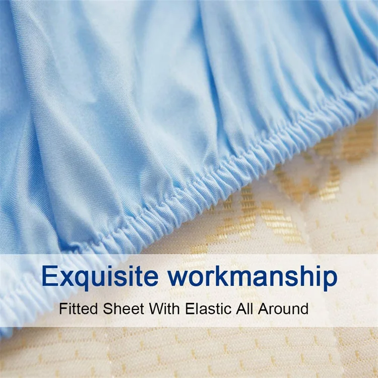 Готово к отправке плотная ткань сплошной цвет 4 в 1 шт. кровать простыни постельное белье