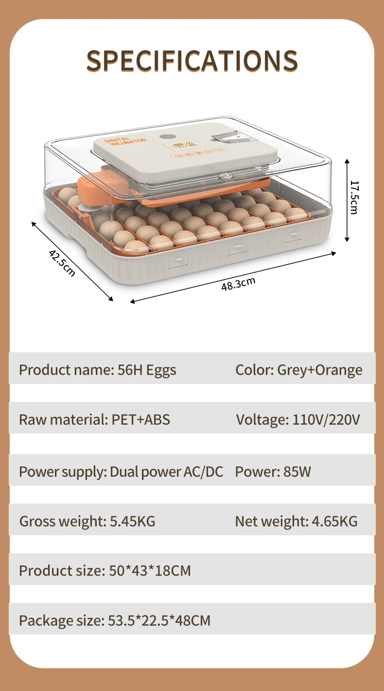 Новый продукт HHD WONEGG контроллер влажности 56H мини-Шейкер для яиц инкубатор курицы