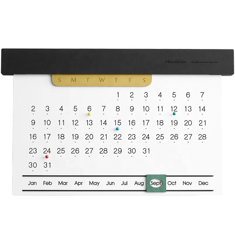 Mandelda New Developed Creative Calendar For Home Decor,Wooden Wall Art Can Hang DIY For Gift Modern Minimalist Sale Calendar