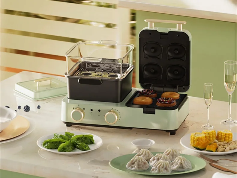 Ningbo Household  Breakfast  Machine  Electric 3in1 Breakfast Maker Machine Steam Cooker Egg boiler