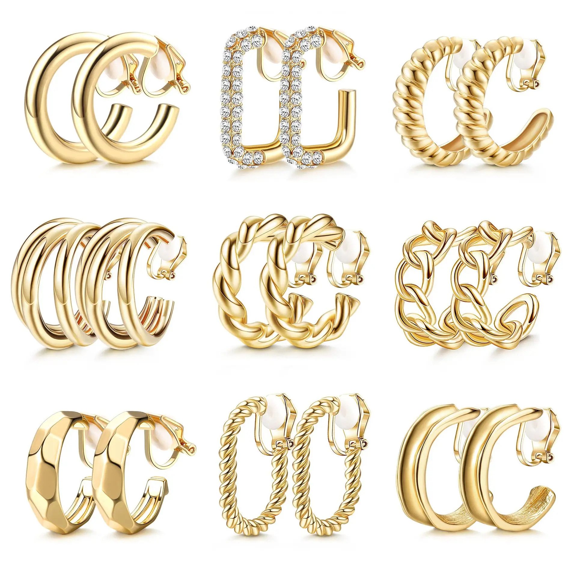 Серьги-клипсы с жемчугом 18 карат 30 дизайнов