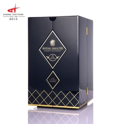 Hot selling 2022 sublimation glossy lacquer timber blank mdf luxury wine wooden storage gift box