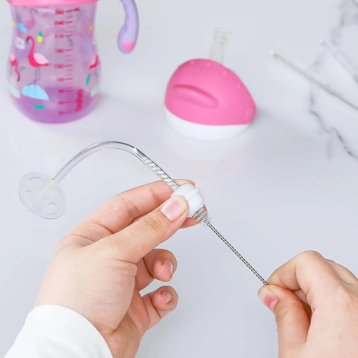 Drinking Straw Cleaning Brush Bristle Cleaner Household Cleaning Brush For Glass Washing Mini Bottle Clean