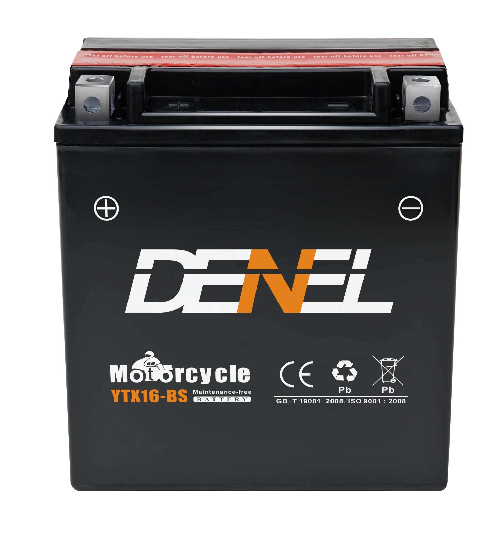 DENEL Китай Оптовая дешевая цена mf superior (YTX16-BS) батарея для мотоцикла