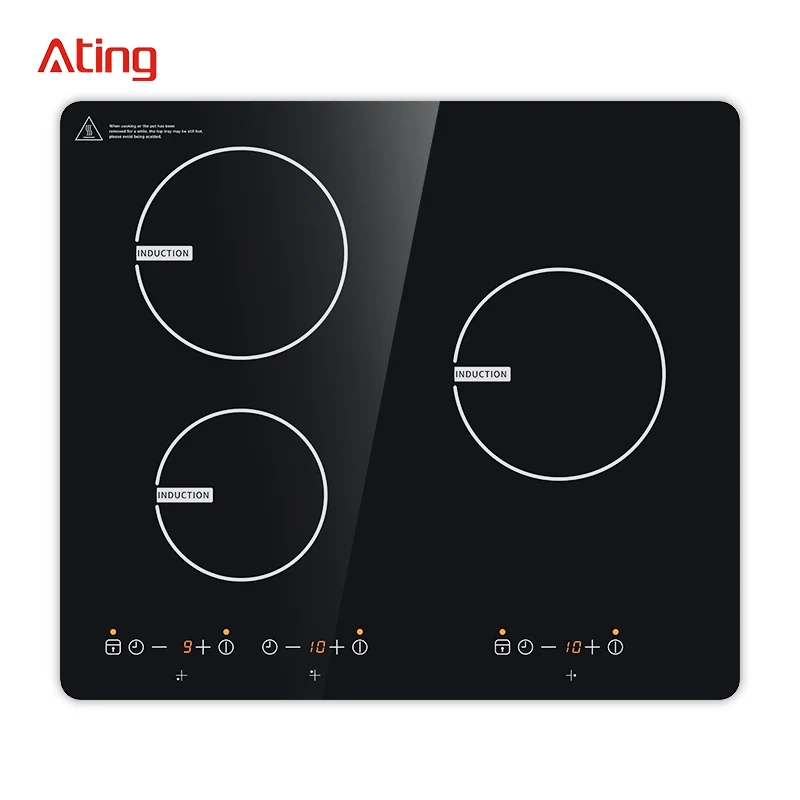 Half bridge tech 3 burners 6000W high power kitchen appliance  electric stove induction cooker EU design