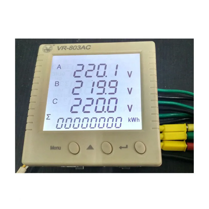Интеллектуальный RS485 Modbus счетчик энергии с ЖК-дисплеем трехфазного