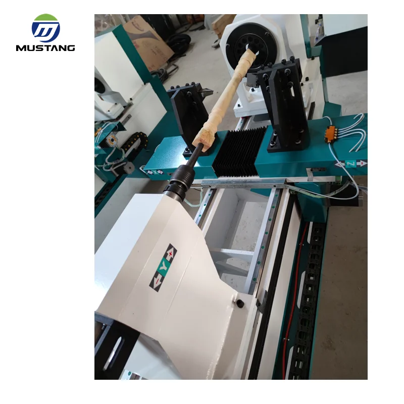 MT1530 Mustang 1530 CNC Wood Turning Lathe for Baseball Bat Wooden Post