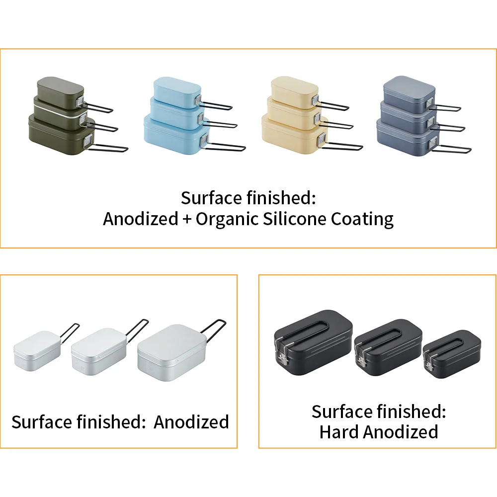 Aluminium Picnic Hiking Camping Mess Tin High Quality Camping Outdoor Cookset Mess Kit