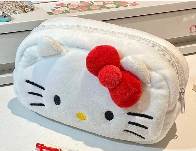 HL Hot Selling Cartoon & Anime Peripherals Plush Kitty Pen Case Large Capacity Stationery Box for Students
