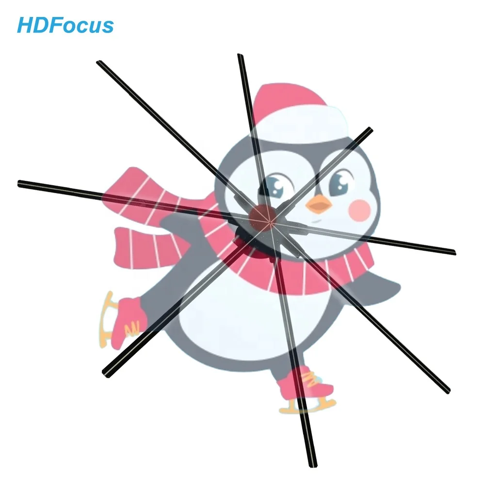 Advertising Equipment 3D Led Display 3D Hologram Fan 180Cm Led Display Holographic Fan