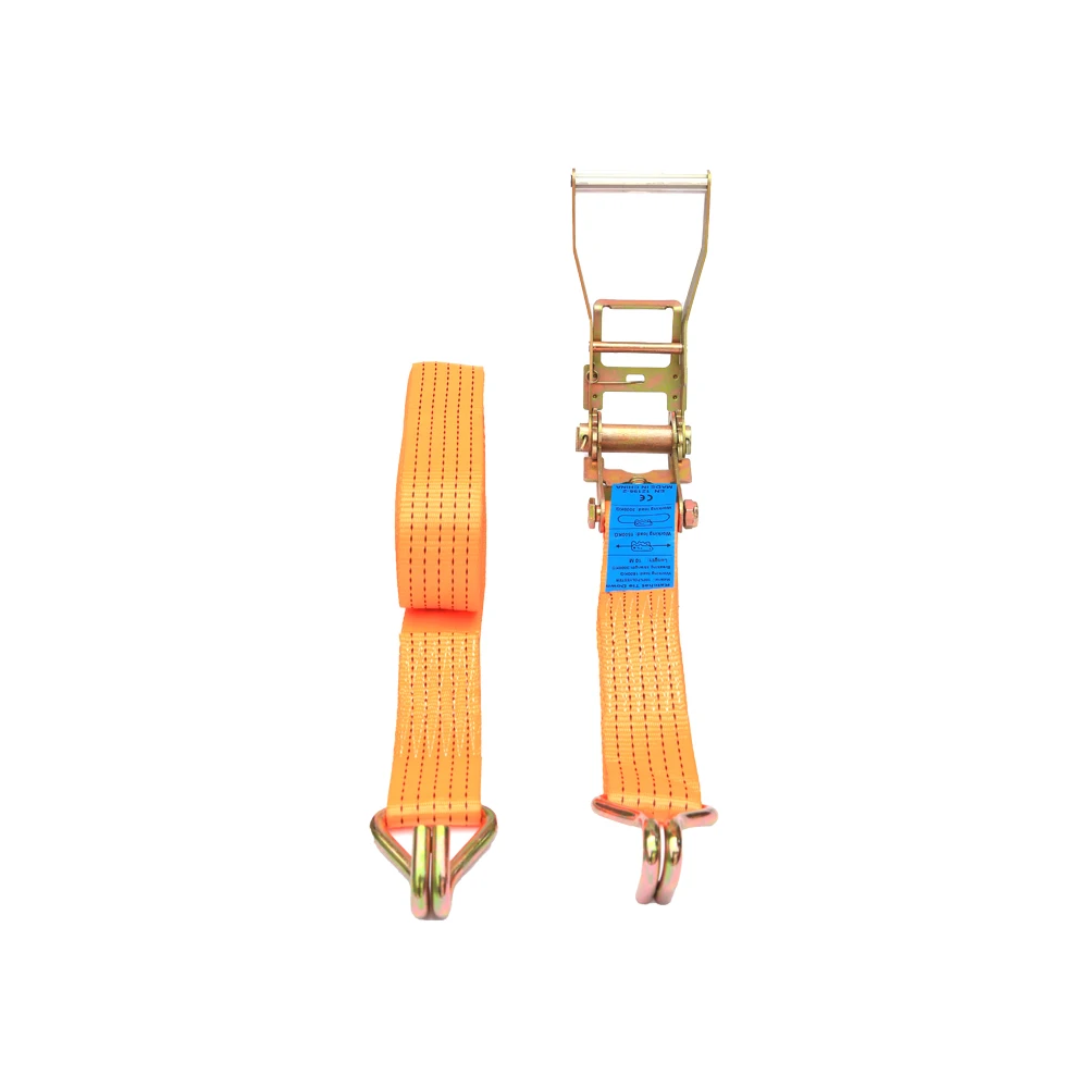 3000kg heavy duty cargo lashing belt cargo lashing ratchet tie down with double J hook