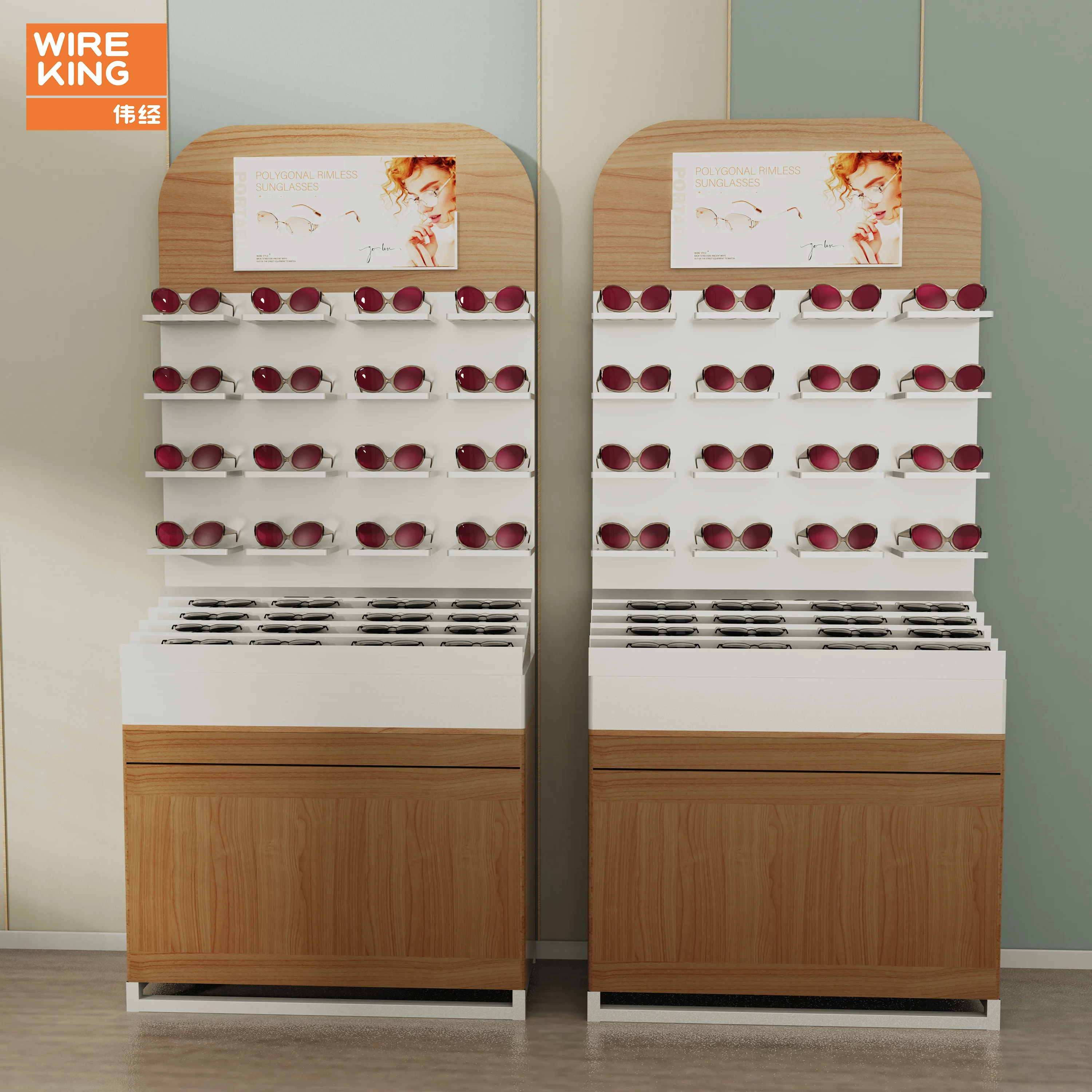 Glasses Store Display Furniture Sunglasses Display Stand Glasses Display Cabinet  Sunglass Gondola Showcase Shelves