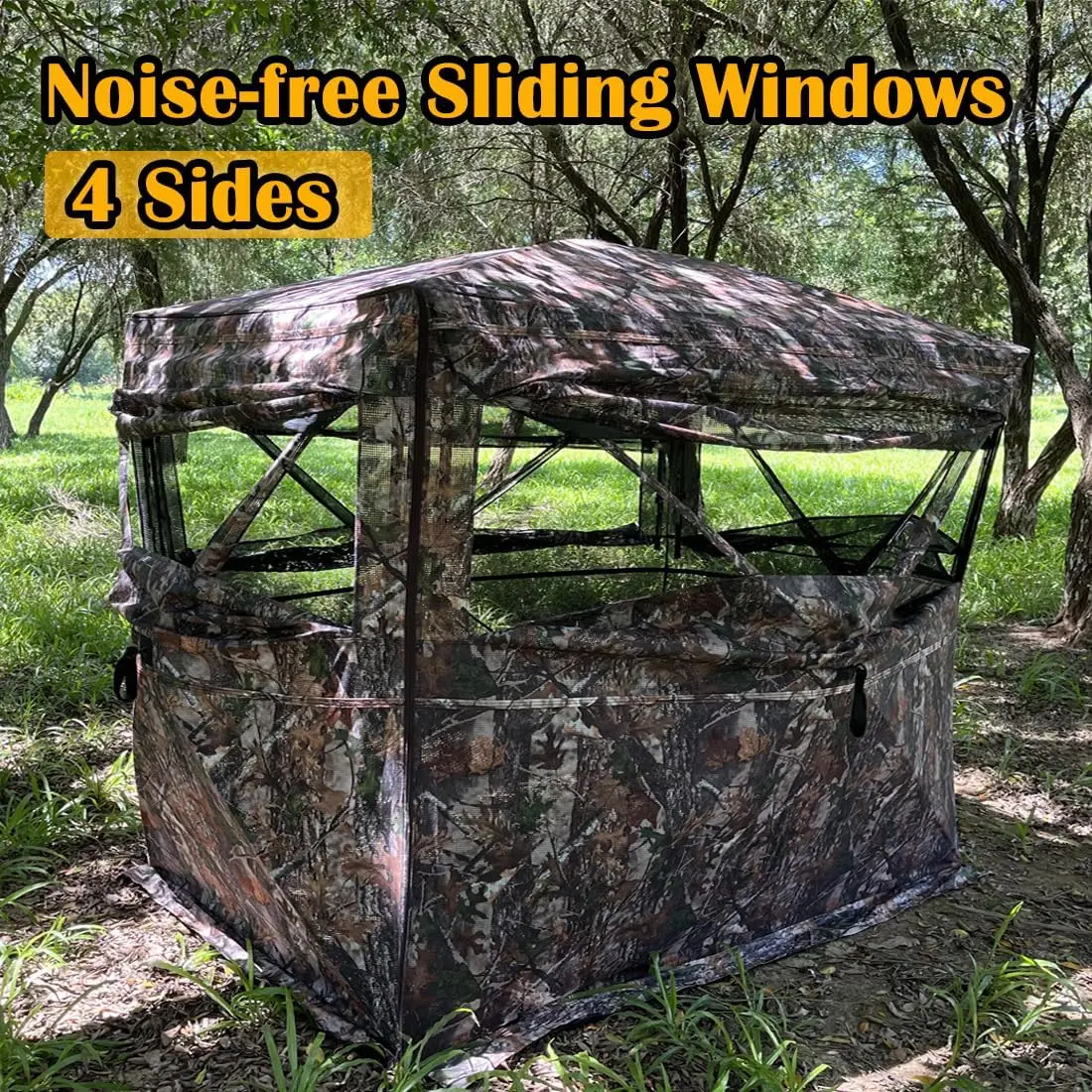 Full Open Door outdoor windproof duck hunting  products pop up Hunting Blind 2-3 Person 360 Degree Hunting Tent