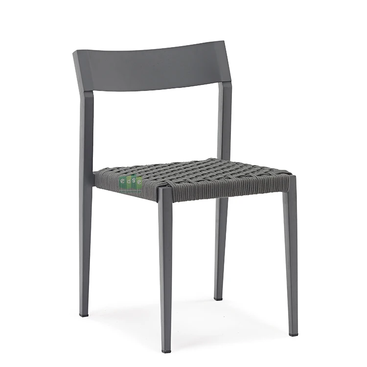 (E3044) Modern aluminum outdoor funiture Patio Rope dining chair