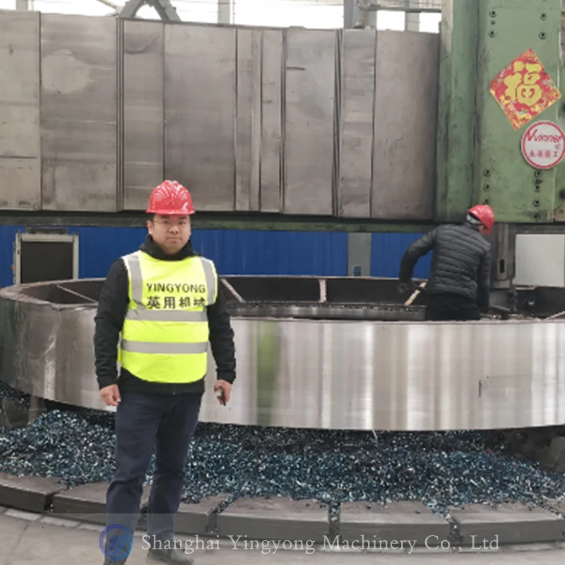 Custom Casting Steel Large Cement Rotary Kiln Tyre / Ball Mill Tyre Ring for sale