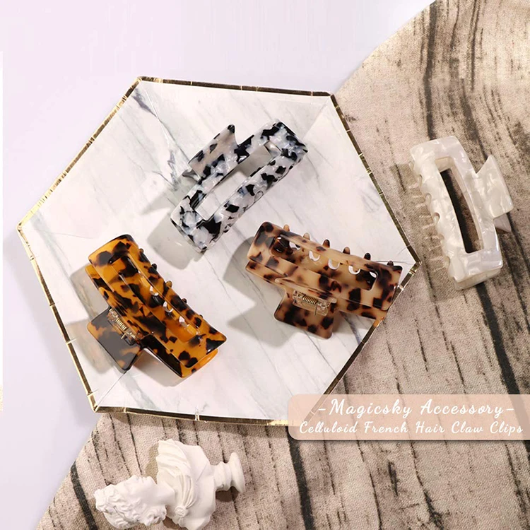 Acrylic Leopard Hair Claws Geometry Hair Accessories Elegant Headwear Fashion Hair Clip