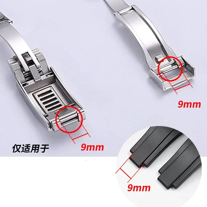 Luxury Sliding Buckle for R-olex Daytona sub Stainless Steel Adjusted Buckles Watch Band Clasp Metal Button 16*9mm