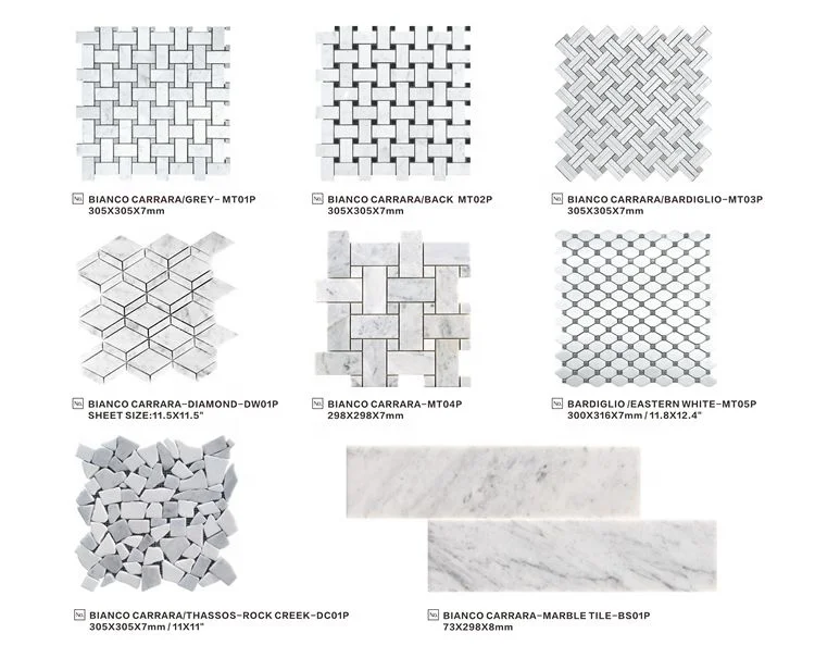 carrara marble  stones mosaic