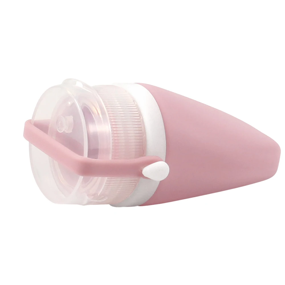 Portable 30ml 1oz refillable squeeze leakproof empty travel bottle silicone lotion cosmetic shower bottle travel tube
